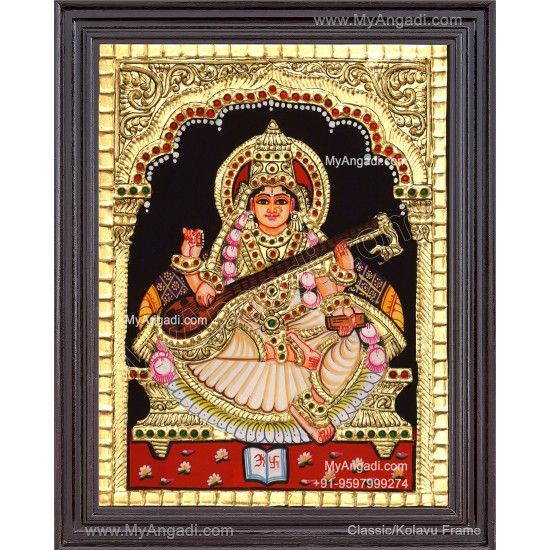 Saraswathi Tanjore Painting