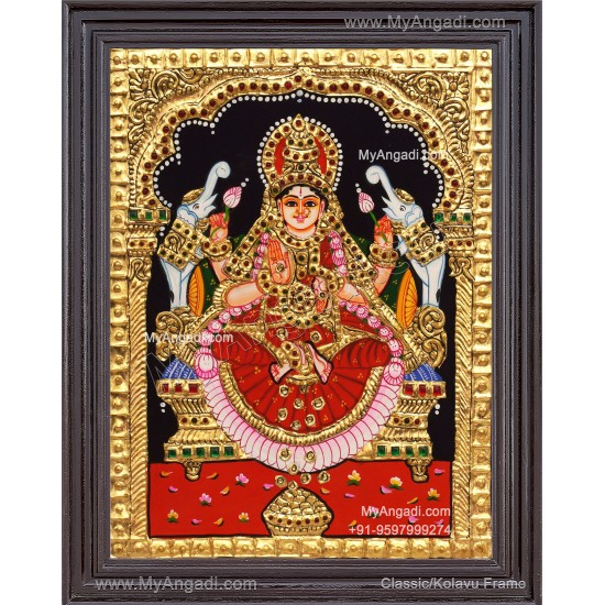 Gajalakshmi Tanjore Painting