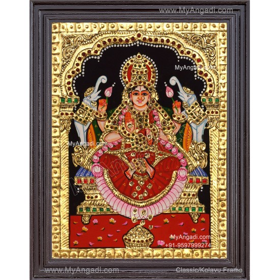 Gajalakshmi Tanjore Painting 