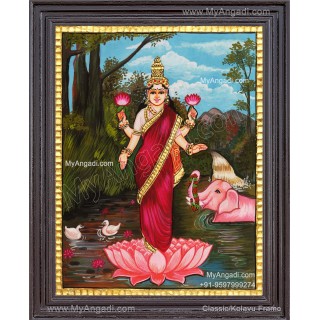 Gajalakshmi Tanjore Painting