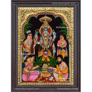 Sathya Narayana Swami Tanjore Painting