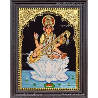 Saraswathi Tanjore Painting