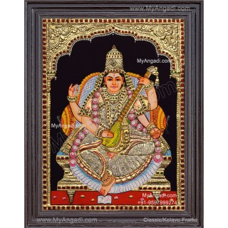 Saraswathi Tanjore Painting