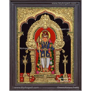 Palani Raja Alangara Murugan Tanjore Painting