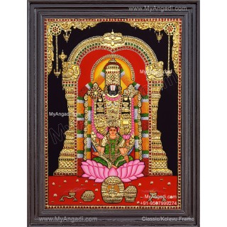 Balaji with Lakshmi Tanjore Painting