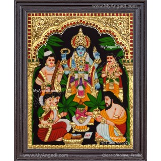 Sathya Narayana Swami Tanjore Painting