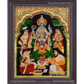 Sathya Narayana Swami Tanjore Painting