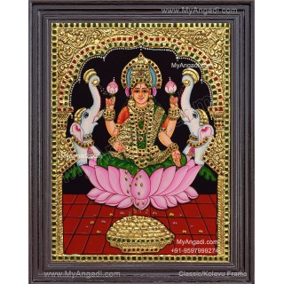 Gajalakshmi Tanjore Painting 