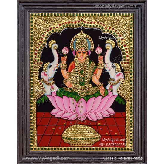 Gajalakshmi Tanjore Painting 