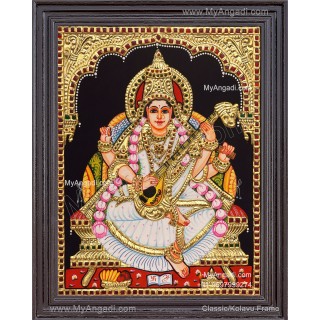 Saraswathi Tanjore Painting