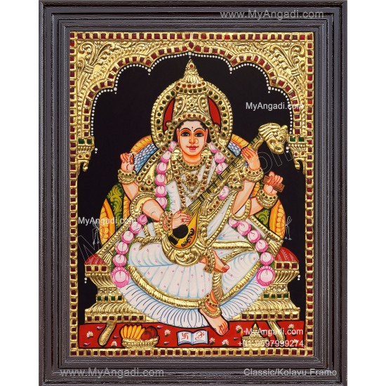 Saraswathi Tanjore Painting