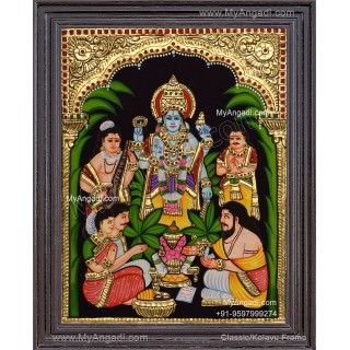 Sathya Narayana Swami Tanjore Painting