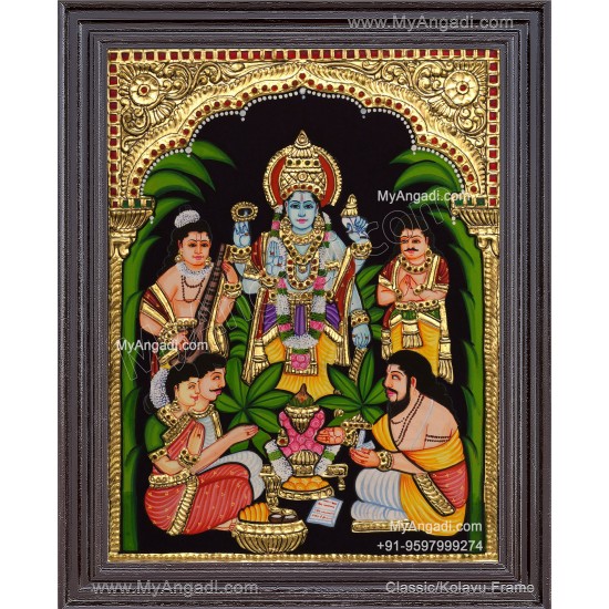 Sathya Narayana Swami Tanjore Painting