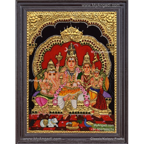 Shiva Parivar Tanjore Painting