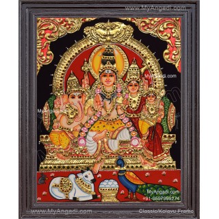 Shiva Parivar Tanjore Painting