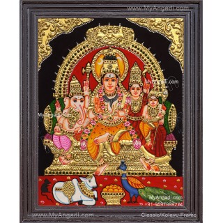 Shiva Parivar Tanjore Painting