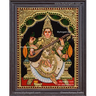 Saraswathi Tanjore Painting