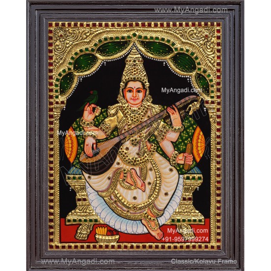 Saraswathi Tanjore Painting