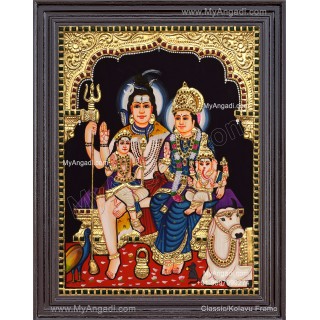 Shiva Family Tanjore Painting