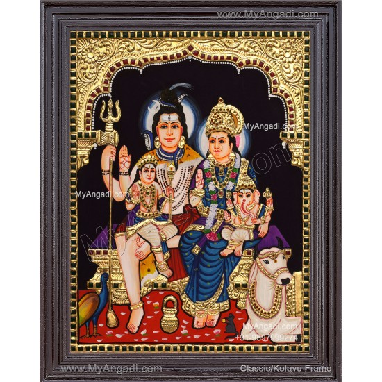 Shiva Family Tanjore Painting