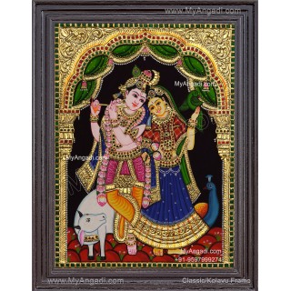 Radha Krishna Tanjore Painting