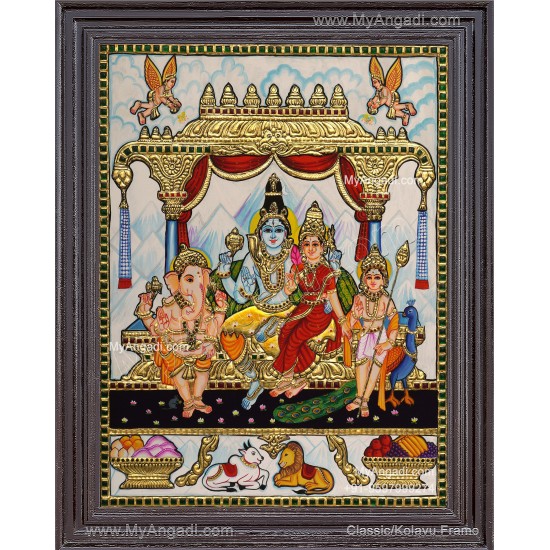 Shivan Family Tanjore Painting