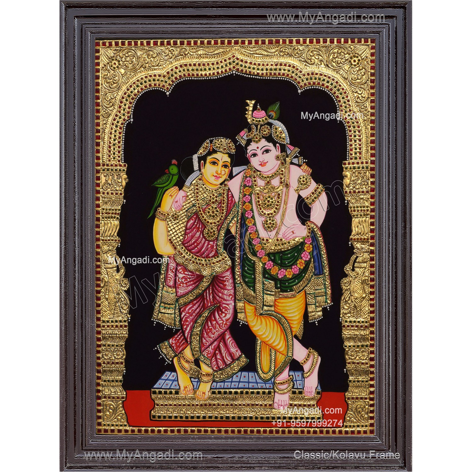radha-krishna-tanjore-painting