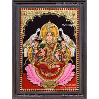 Gajalakshmi Tanjore Painting