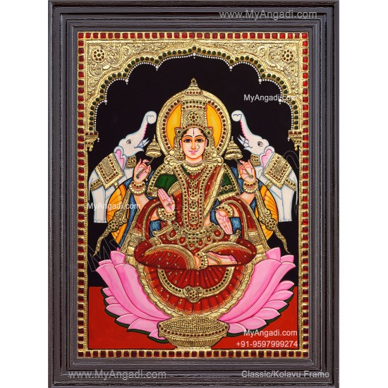 Gajalakshmi Tanjore Painting