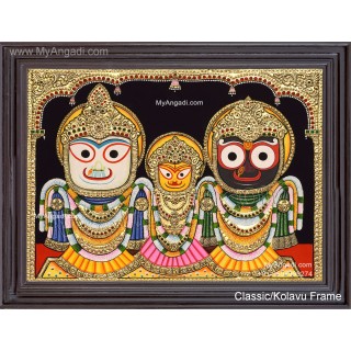 Jagannath - Krishna Balaram Subathra Tanjore Painting