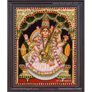 Saraswathi 3D Tanjore Painting
