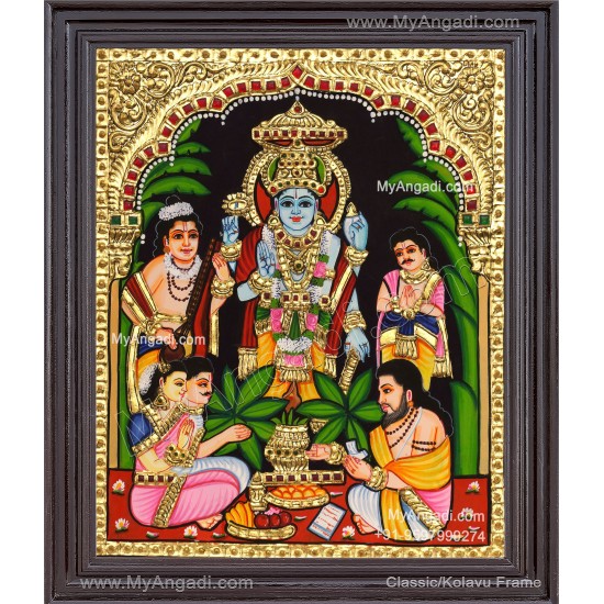 Sathya Narayana Swami Tanjore Painting