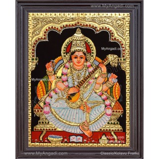 Saraswathi Tanjore Painting