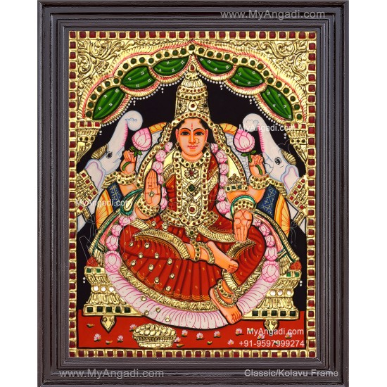 Gajalakshmi Tanjore Painting