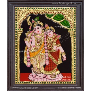 Krishna and Radhe Tanjore Painting