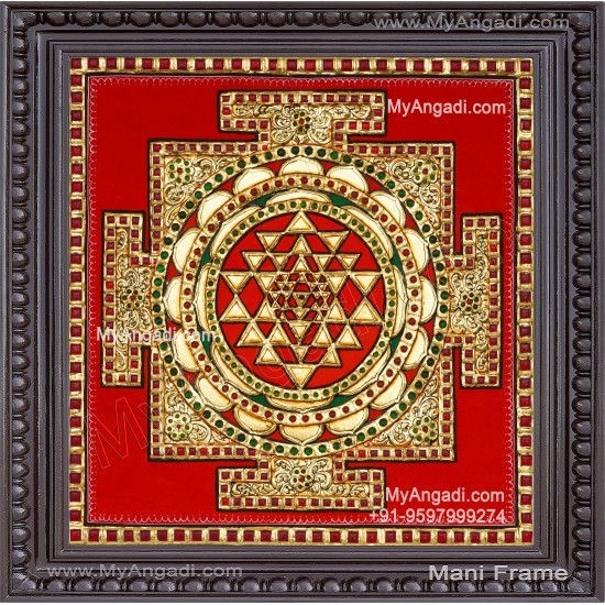 Sri Chakram Tanjore Painting