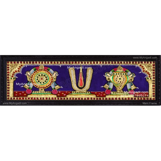 Sangu Chakram Namam Tanjore Painting