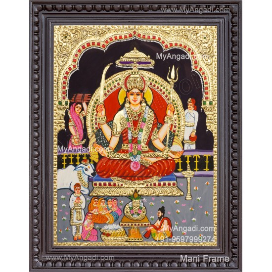 Santhoshi Maatha Tanjore Painting, Amman Tanjore Painting
