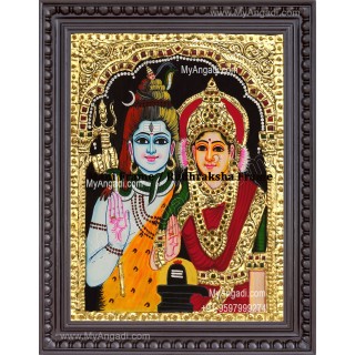 Sivan Parvathi Tanjore Painting