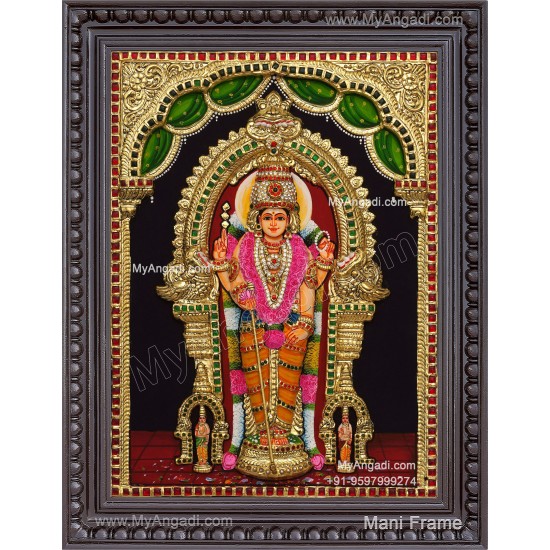 Thiruchendur Murugan 3D Tanjore Painting