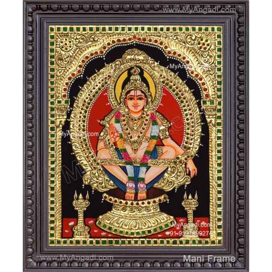 Ayyappan Tanjore Painting, Iyyappan Tanjore Painting