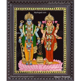 Vishnu Lakshmi Tanjore Painting