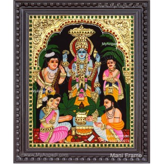 Sathya Narayana Swami Tanjore Painting