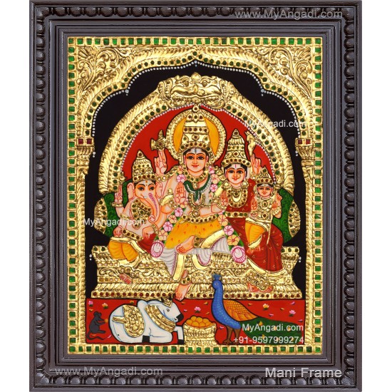 Shivan Family Tanjore Painting