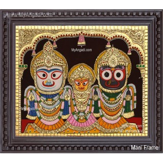Jagannath - Krishna Balaram Subathra Tanjore Painting