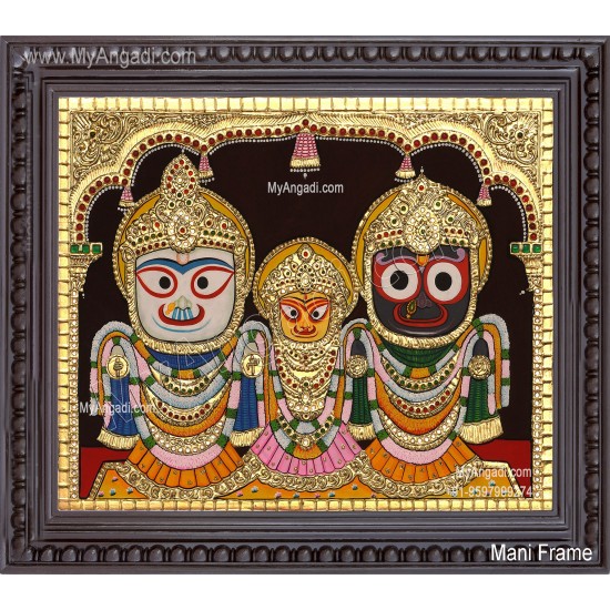 Jagannath - Krishna Balaram Subathra Tanjore Painting
