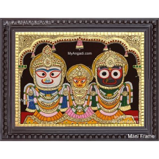 Jagannath - Krishna Balaram Subathra Tanjore Painting
