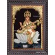 Embossed Saraswathi  3D Tanjore Painting