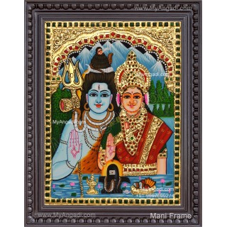 Shivan Parvathi Tanjore Painting