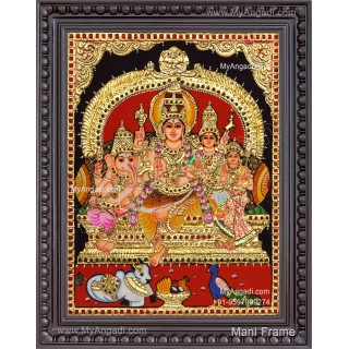 Shivan Family Tanjore Painting